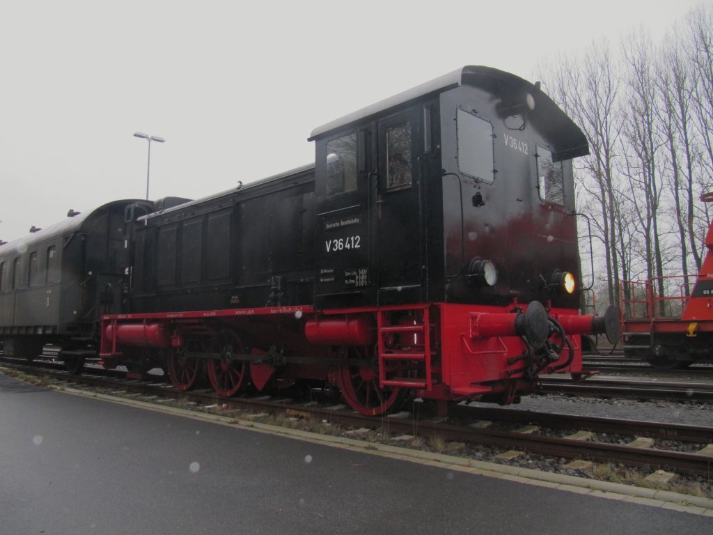 Der Sonderzug mit 78 468 war am 5.1.2013 mit Schubhilfe der V 36 412 nach Warstein gekommen.