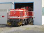 Arnsberg - H�sten Einfahrt RLG 54 in den Lokschuppen in Neheim-H�sten am 18.03.2010