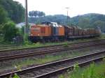 202 271-3 der Bocholter Eisenbahn bei der Holzverladung am 14.05.09