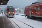 Wegen einer 25 mintigen Versptung kam es am 12.12.2012 im Bahnhof Arnsberg zu einer Begegnung des RE 57 nach Dortmund mit dem RE 17 nach Kassel-Wilhelmshh.