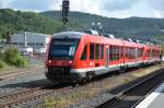 648 109 mit RE 57 nach Dortmund verläßt am 31.07.2015 den Bahnhof Arnsberg