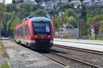 triebwagen/494668/648-113-verlaesst-am-752016-mit 648 113 verläßt am 7.5.2016 mit dem RE57 nach Winterberg den Bahnhof Arnsberg.