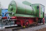 Die Dampfspeicherlok Jung/Jungenthal Lokomotivfabrik Kirchen Sieg aus dem Jahre 1920 am 03.09.2010 an ihrer ehemaligen Wirkungsst�tte der Feldm�hle AG Arnsberg (jetzt Cascades).