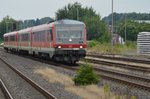 628 675 fährt am 23.07.2016 zur Bereitstellung auf Gleis 2 im Bahnhof Neheim-Hüsten.