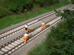 Gleisbauarbeiten zwischen Arnsberg und Uentrop am 19.7.09
