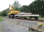 Gleisbauarbeiten am 22.08.2010 auf der KBS 435 im Bereich Freienohl.