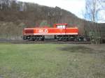 RLG 54 ist am 26.02.2010 mit einem leeren Kohlezug auf dem Weg nach Neheim-Hsten.