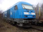 253 015-8 der PRESS bei der Holzverladung in Arnsberg am 24.01.2012